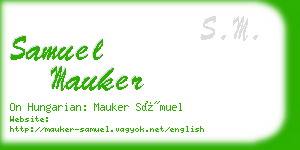 samuel mauker business card